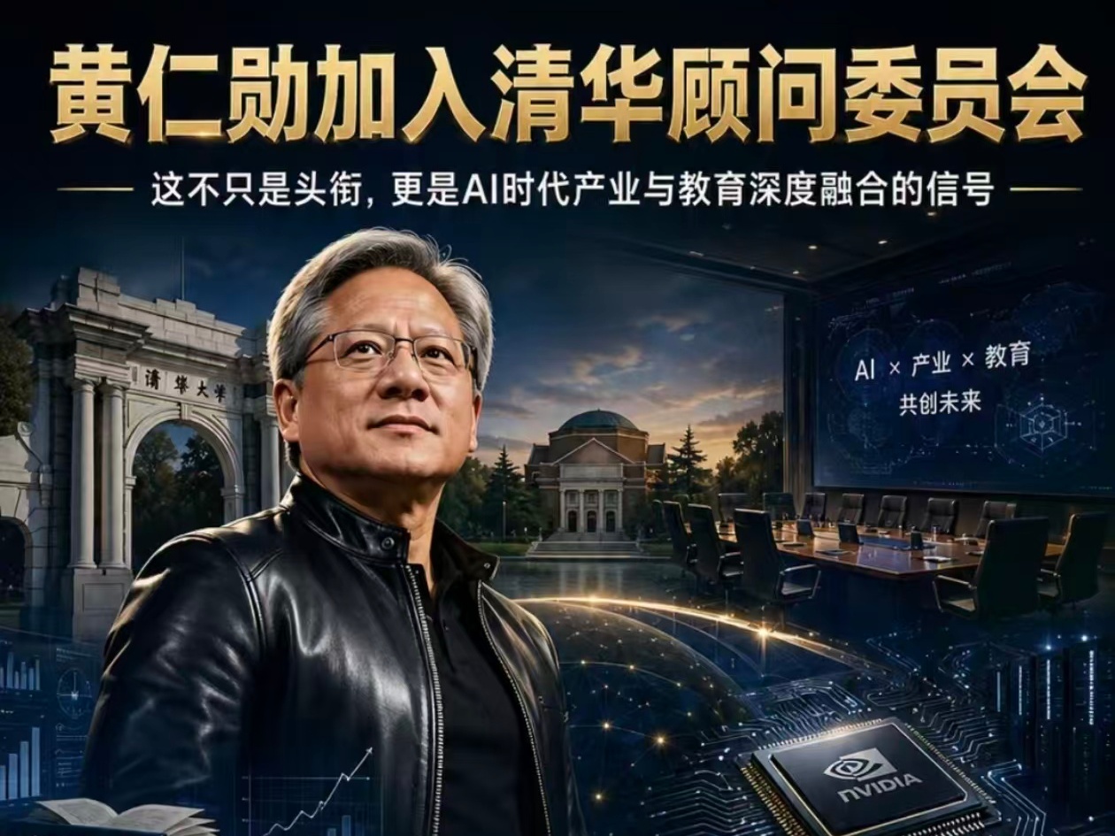 英伟达CEO黄仁勋将加入清华经管学院顾问委员会